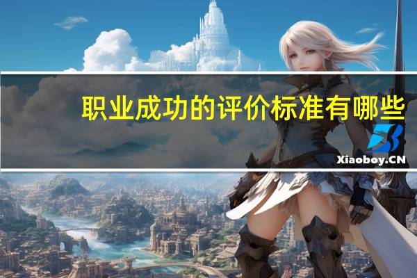 职业成功的评价标准有哪些