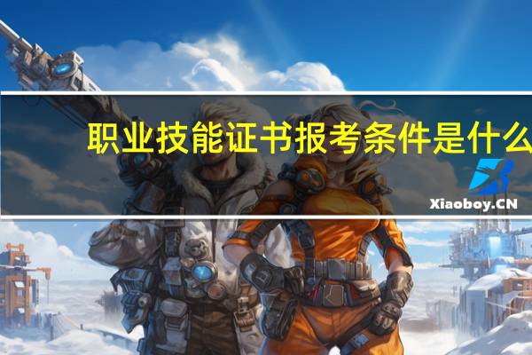 职业技能证书报考条件是什么
