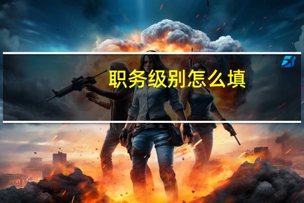 职务级别怎么填
