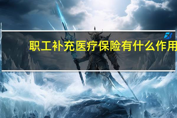 职工补充医疗保险有什么作用