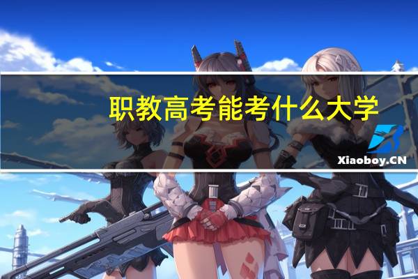 职教高考能考什么大学