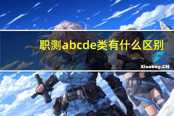 职测abcde类有什么区别