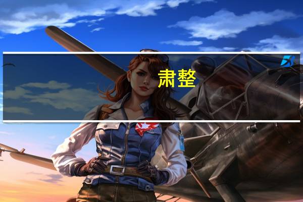 肃整(关于肃整简述)