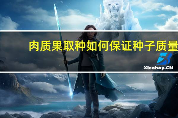 肉质果取种如何保证种子质量
