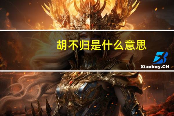 胡不归是什么意思