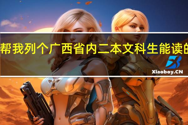 能帮我列个广西省内二本文科生能读的专业吗