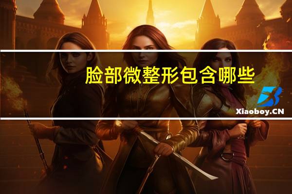 脸部微整形包含哪些(医学美容微整形的玻尿酸用途有哪几种)