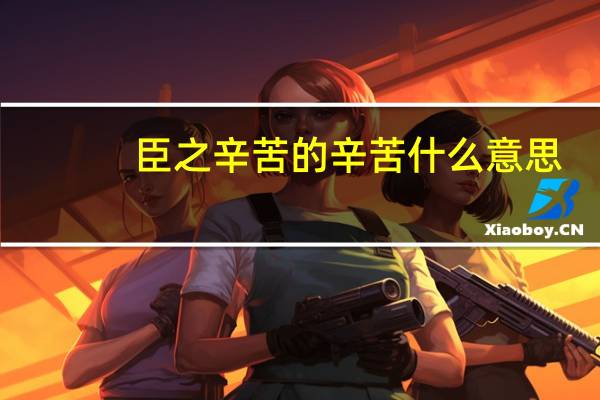 臣之辛苦的辛苦什么意思