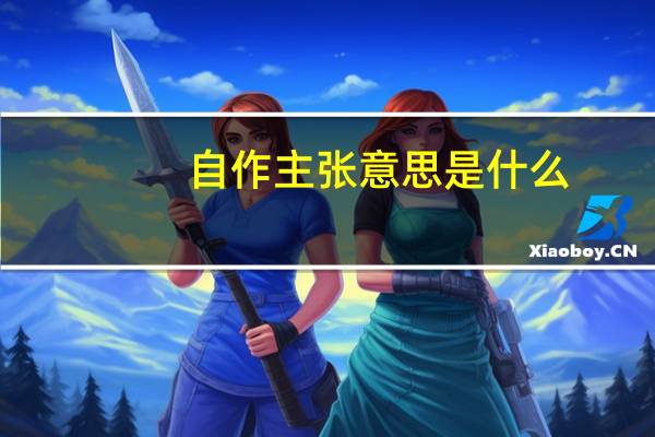 自作主张意思是什么