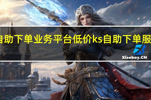 自助下单业务平台低价 ks自助下单服务平台(自助下单的平台)