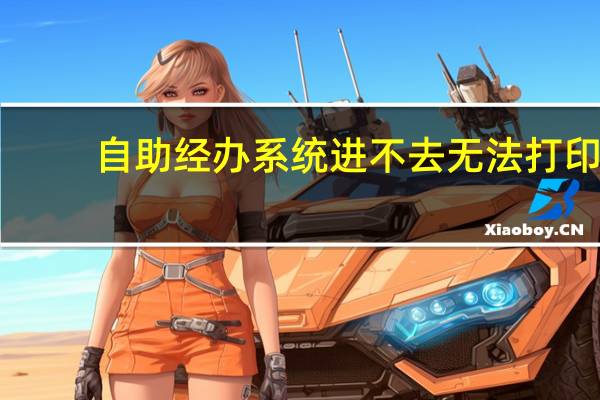 自助经办系统进不去无法打印（自助经办系统）