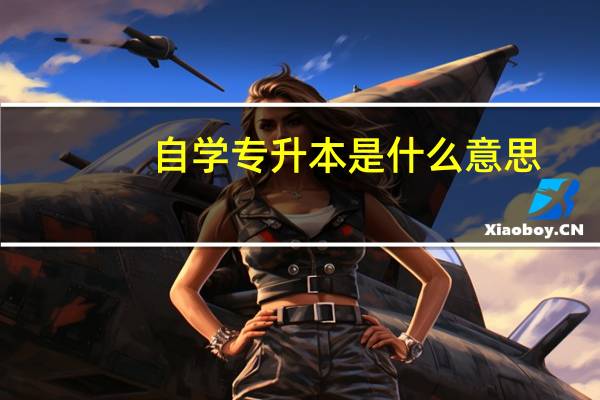 自学专升本是什么意思