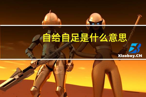 自给自足是什么意思