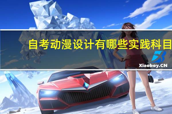 自考动漫设计有哪些实践科目