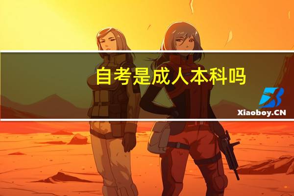 自考是成人本科吗