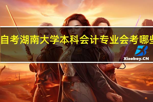 自考湖南大学本科会计专业会考哪些科目