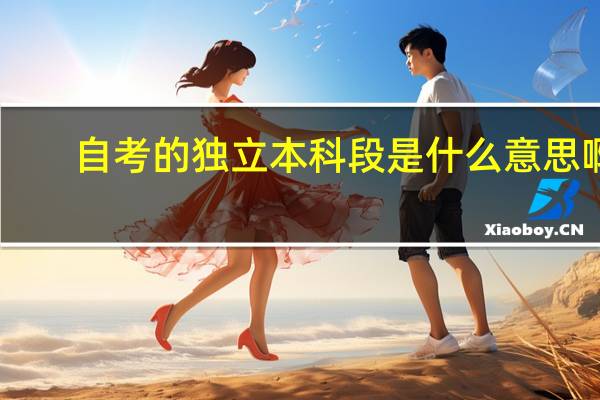 自考的独立本科段是什么意思啊