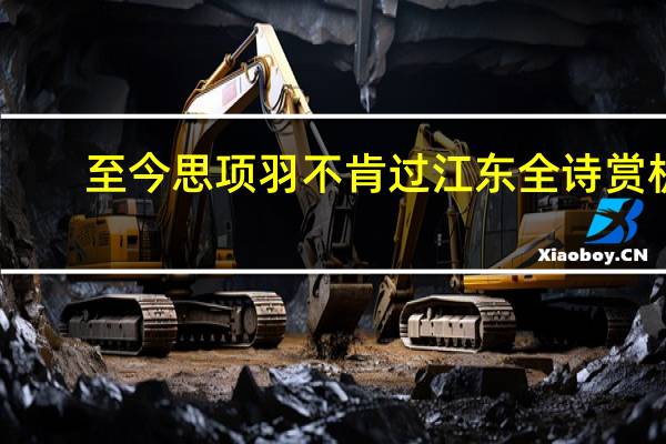 至今思项羽不肯过江东全诗赏析