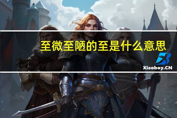 至微至陋的至是什么意思