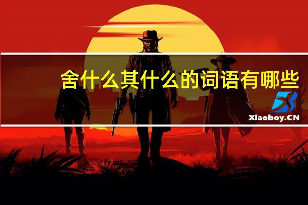舍什么其什么的词语有哪些?