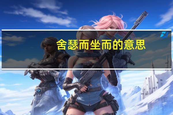 舍瑟而坐而的意思