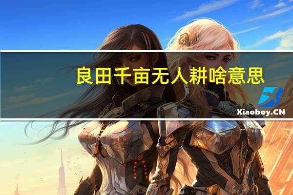 良田千亩无人耕啥意思