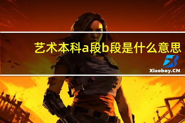 艺术本科a段b段是什么意思