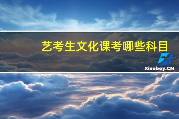 艺考生文化课考哪些科目