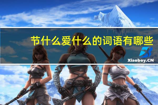 节什么爱什么的词语有哪些?