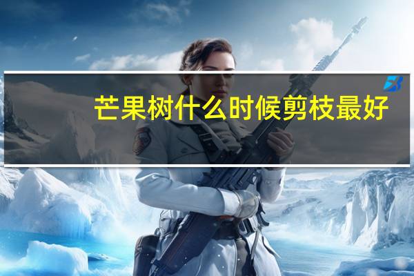 芒果树什么时候剪枝最好