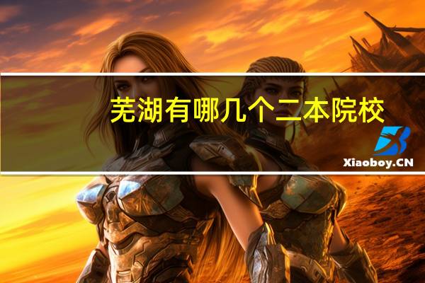 芜湖有哪几个二本院校