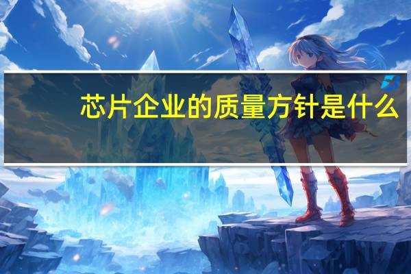 芯片企业的质量方针是什么（企业的质量方针是什么）
