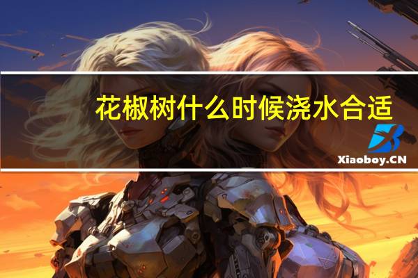 花椒树什么时候浇水合适