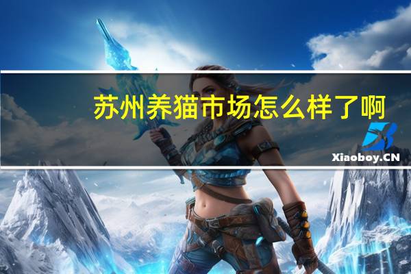 苏州养猫市场怎么样了啊