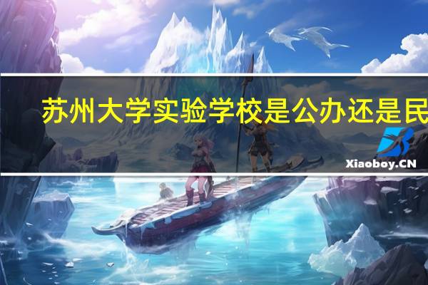 苏州大学实验学校是公办还是民办