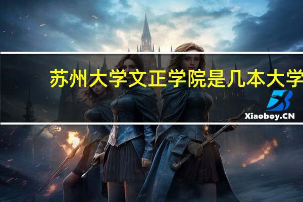 苏州大学文正学院是几本大学
