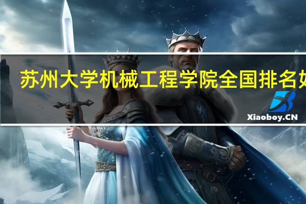 苏州大学机械工程学院 全国排名如何