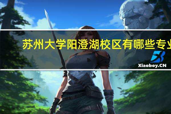 苏州大学阳澄湖校区有哪些专业