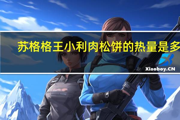 苏格格 王小利 肉松饼的热量是多少