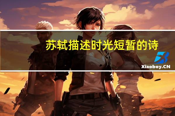 苏轼描述时光短暂的诗