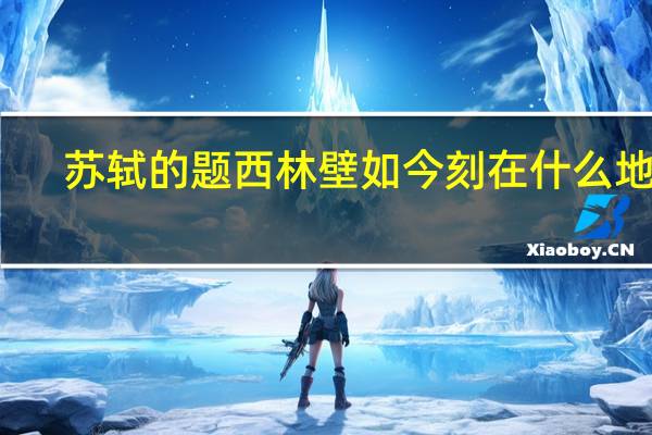 苏轼的题西林壁如今刻在什么地方（苏轼的 题西林壁 如今刻在( )）
