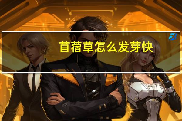 苜蓿草怎么发芽快