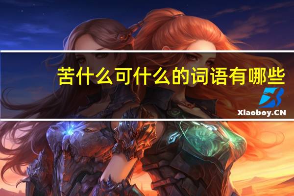 苦什么可什么的词语有哪些?
