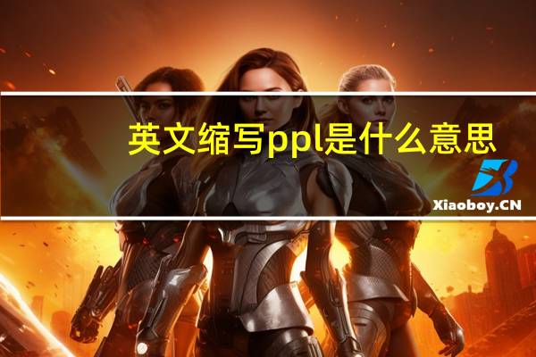 英文缩写ppl是什么意思