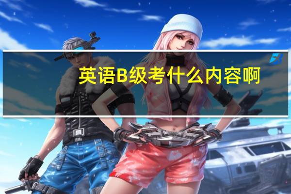 英语B级考什么内容啊