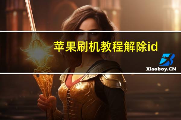 苹果刷机教程解除id（苹果刷机教程）