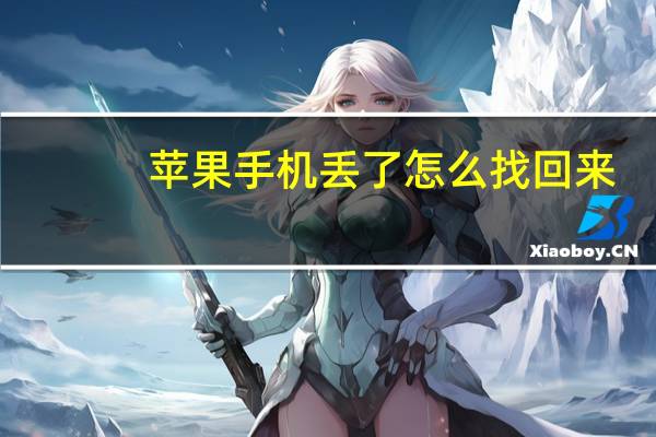 苹果手机丢了怎么找回来（苹果手机丢了怎么找回）