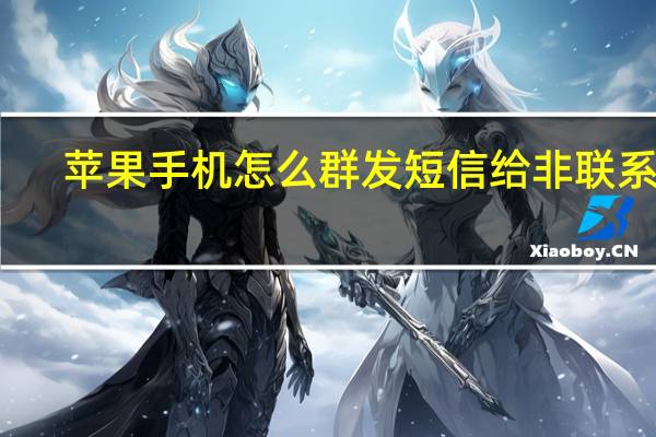 苹果手机怎么群发短信给非联系人(苹果手机怎么群发短信)