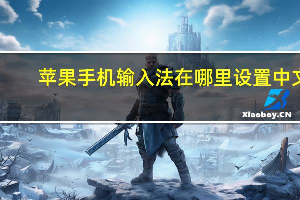苹果手机输入法在哪里设置中文（苹果手机输入法在哪里设置）
