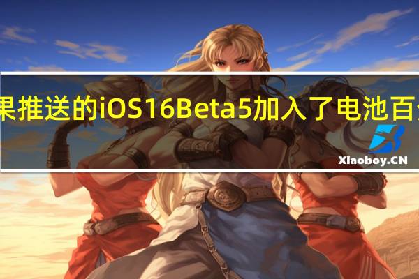 苹果推送的iOS16Beta5加入了电池百分比选项